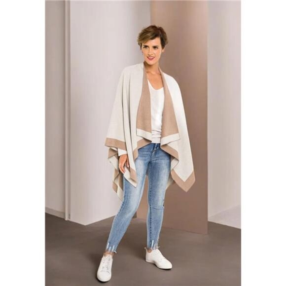 Women's Shawl‎ Wrap Poncho for Cape Ruana for Travel Plane Blanket Reversible - Picture 5 of 6